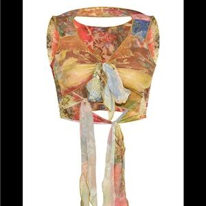 Pretty Little Thing mesh tie shirt size 8